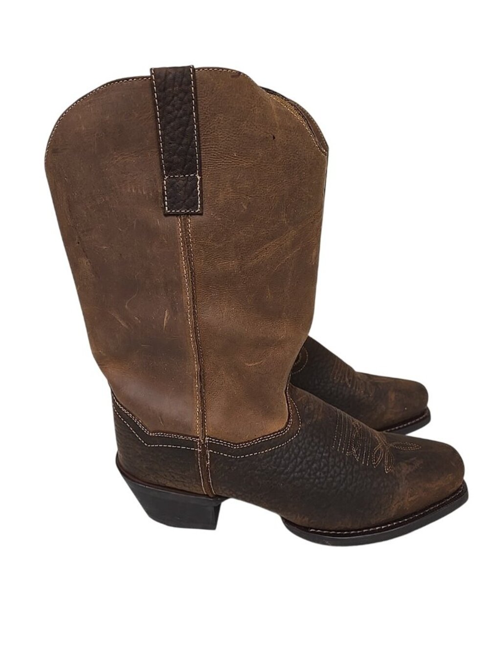 Laredo Men's 68449 Gilly Cowboy Western Boot Square Toe Brown Size 9D - Picture 2 of 7
